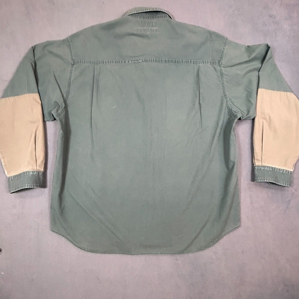 Columbia Men's Green and Tan Casual Button Down Shirt - Picture 10 of 14
